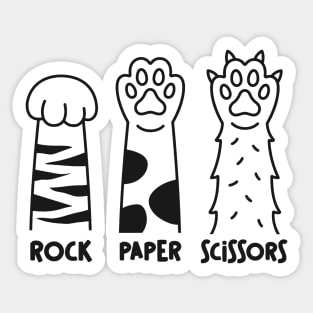 Funny Cat Pawns - Rock, Paper Scissors Sticker